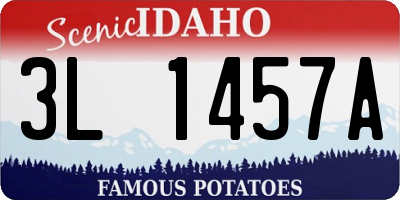 ID license plate 3L1457A