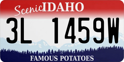ID license plate 3L1459W