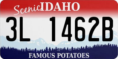 ID license plate 3L1462B