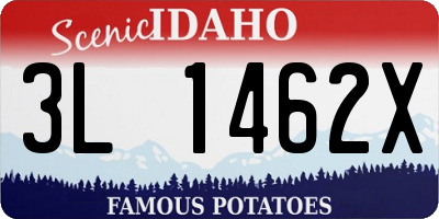 ID license plate 3L1462X