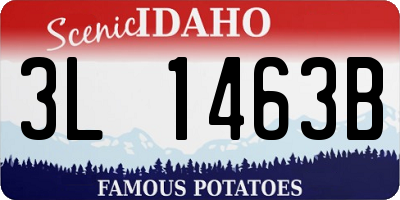 ID license plate 3L1463B