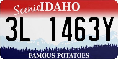 ID license plate 3L1463Y