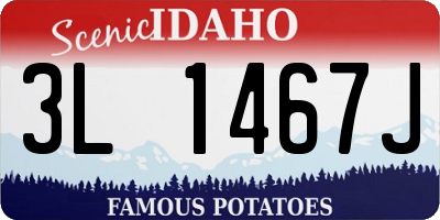 ID license plate 3L1467J