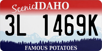 ID license plate 3L1469K