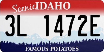 ID license plate 3L1472E