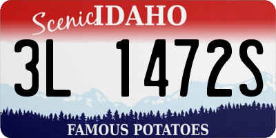 ID license plate 3L1472S