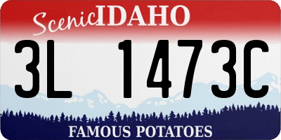 ID license plate 3L1473C