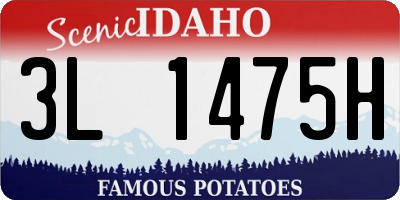 ID license plate 3L1475H