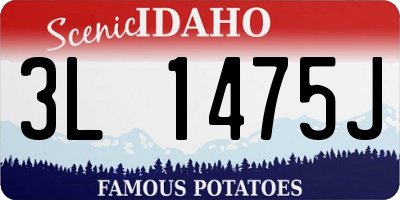 ID license plate 3L1475J