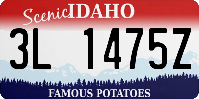 ID license plate 3L1475Z