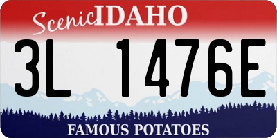ID license plate 3L1476E