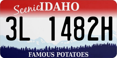 ID license plate 3L1482H