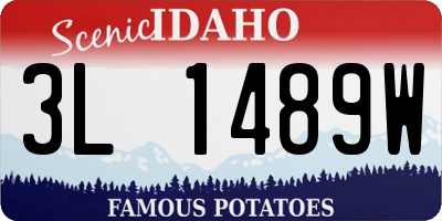 ID license plate 3L1489W