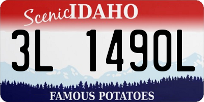 ID license plate 3L1490L