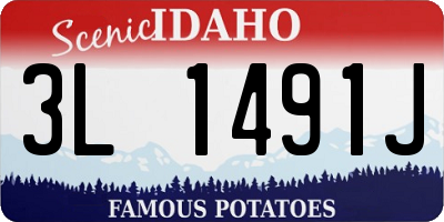 ID license plate 3L1491J