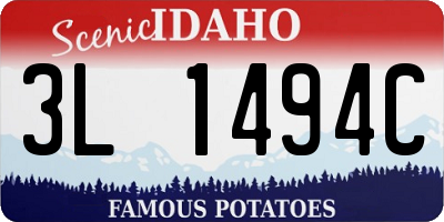 ID license plate 3L1494C