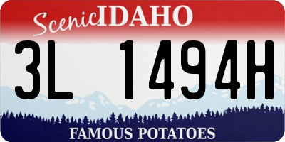ID license plate 3L1494H