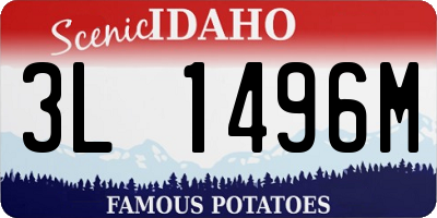 ID license plate 3L1496M