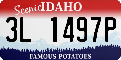 ID license plate 3L1497P