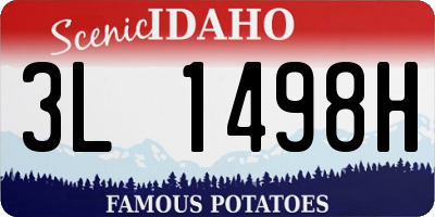 ID license plate 3L1498H