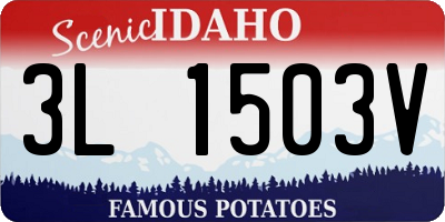 ID license plate 3L1503V