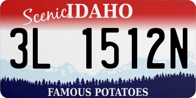 ID license plate 3L1512N