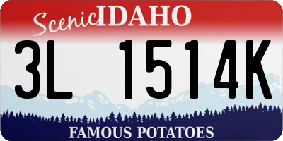 ID license plate 3L1514K