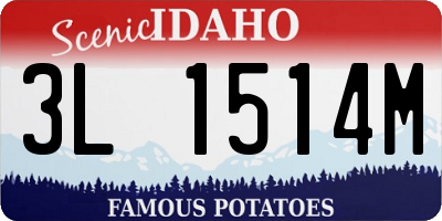ID license plate 3L1514M