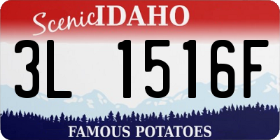 ID license plate 3L1516F
