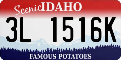 ID license plate 3L1516K