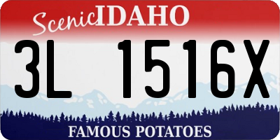 ID license plate 3L1516X