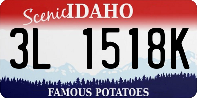 ID license plate 3L1518K