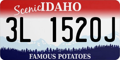 ID license plate 3L1520J