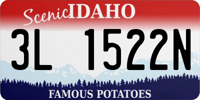 ID license plate 3L1522N