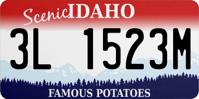 ID license plate 3L1523M