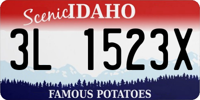 ID license plate 3L1523X