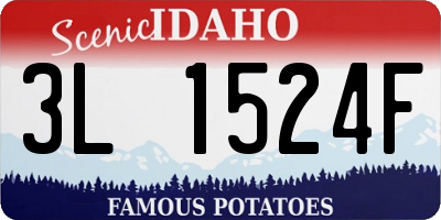ID license plate 3L1524F