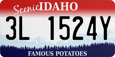 ID license plate 3L1524Y