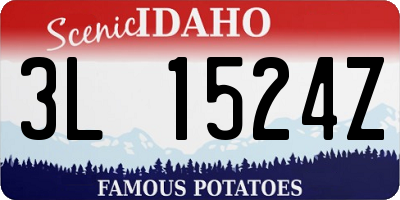 ID license plate 3L1524Z