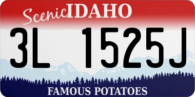 ID license plate 3L1525J