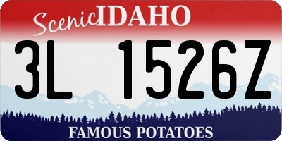 ID license plate 3L1526Z