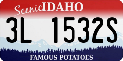 ID license plate 3L1532S