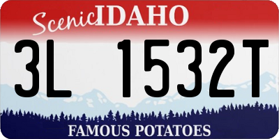ID license plate 3L1532T