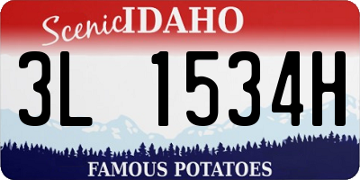 ID license plate 3L1534H