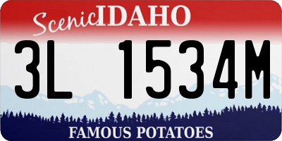 ID license plate 3L1534M