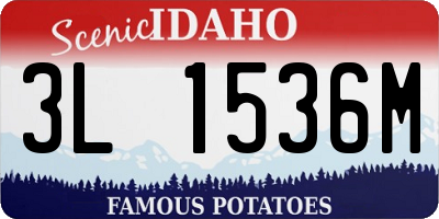 ID license plate 3L1536M