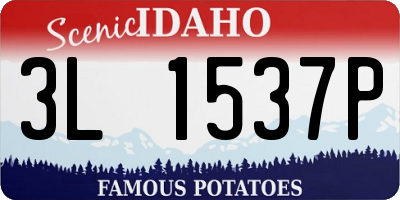 ID license plate 3L1537P