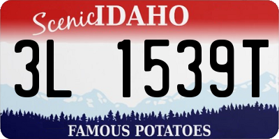 ID license plate 3L1539T