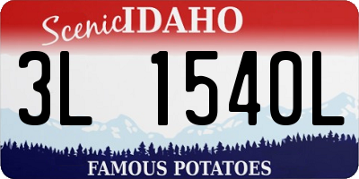 ID license plate 3L1540L