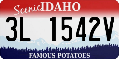 ID license plate 3L1542V